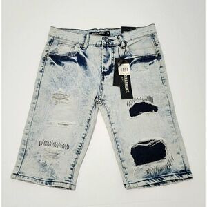 Road Narrows Boys - Size 14 - Light Wash Denim Distressed Jean Shorts